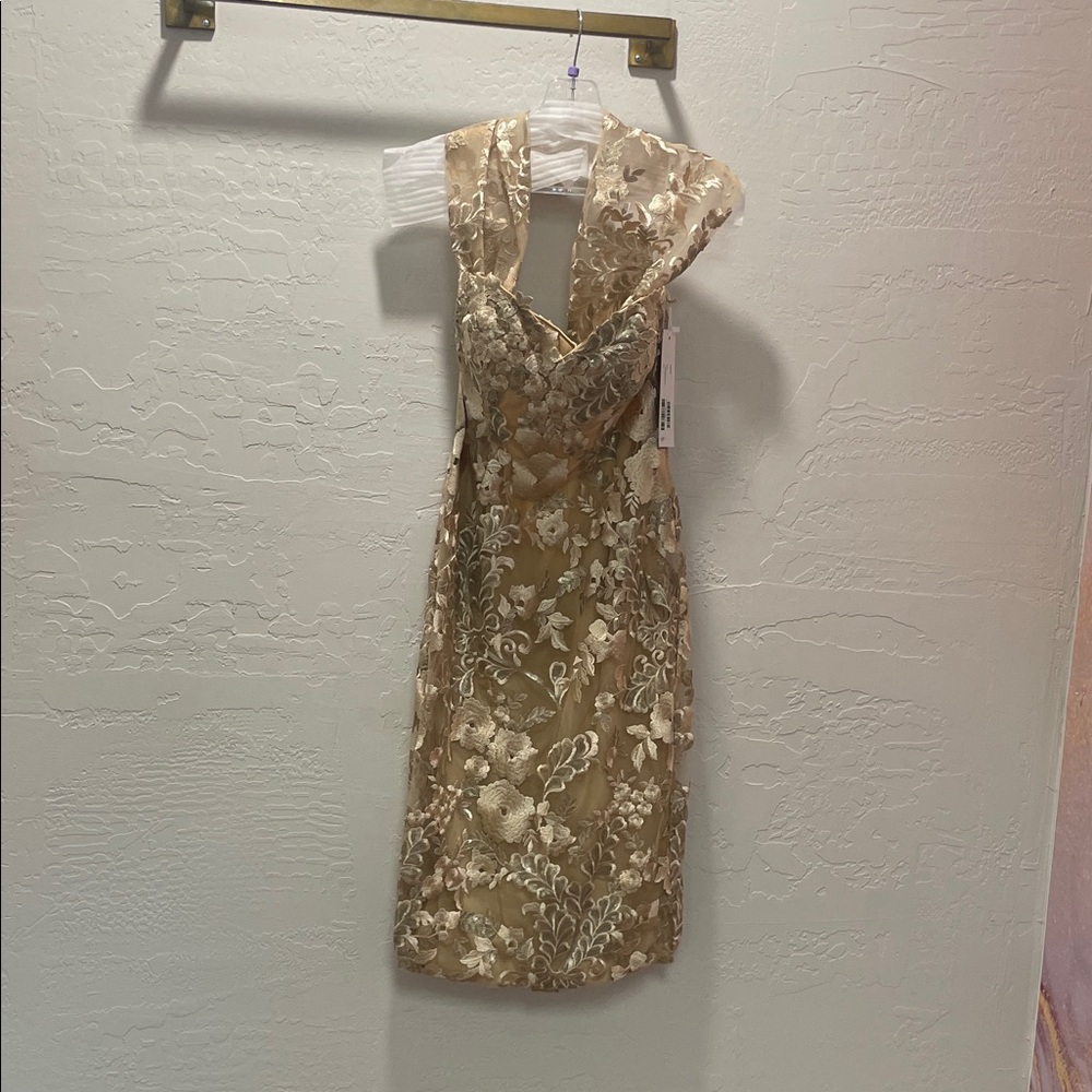 Jovani Elegant Off-Shoulder Floral Lace Dress - Picture 3 of 7